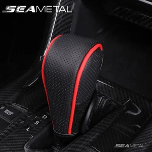 PU Leather Car Shift Knob Cover Auto Car Gear Shift Knob Shifter Accessories - Bild 1 von 12