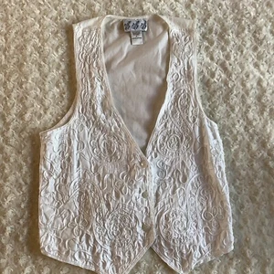 Dreamy Try Cinta de Cuentas Hada Blanco Bruja Acogedor 100% Algodón Chaleco M Boho Delicado - Imagen 1 de 7