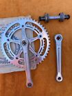 Campag Record Strada Chainset 52/42 + BB 1.370"x 24tpi NOS 52t C/ring - Pre 1970