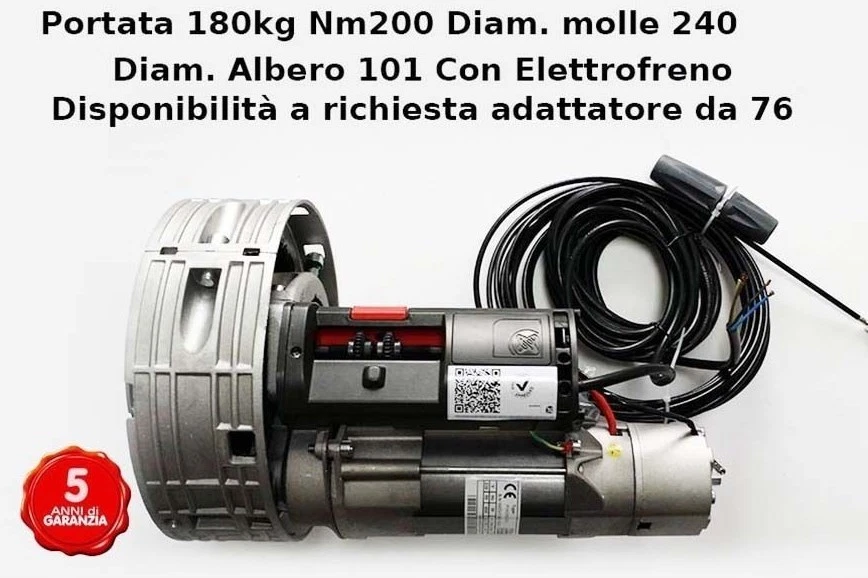 MOTOR Für Rolltor Garagentor Tragfähigkeit 180KG 101/240 Mit Bremse - Bild 1 von 1
