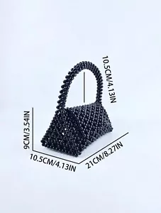 Classic Bag Women Pearl Beaded Evening Handmade Wedding Beautiful Gift - Picture 1 of 7