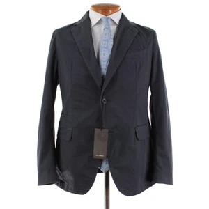 Windsor NWT Cotton Blend Two Piece Suit Size 50 (40 US) In Solid Blue - Picture 1 of 15