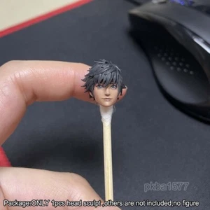 Premium 1/18 Black Hair Light Brown Skin Cartoon Head Sculpt For 3.75" Figure - Picture 1 of 3