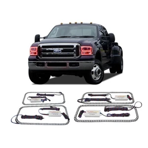 Bright Red Angel Eye Headlight Halo kit for Ford F-250 Super Duty 05-07 - Foto 1 di 3