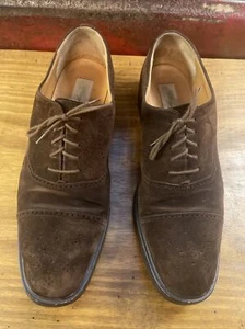 MEZLAN Solana Men’s Shoes Wingtips 13 Brown Suede Luxury MADE IN SPAIN EUC - Picture 1 of 8