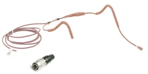 Mini Sweat Resistant Cocoa Brown Color Headset Mic for Audio-Technica Wireless - Picture 1 of 6