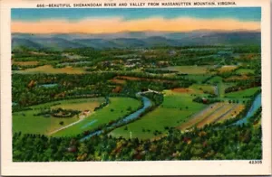 Postal de SHENANDOAH RIVER y VALLE de MASSANUTTEN MOUNTAIN Virginia - Imagen 1 de 2