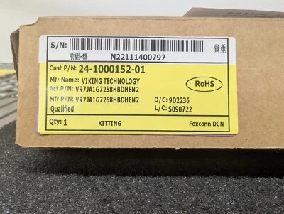 New, Viking, VR7JA1G7258HBDHEN2, MOD MINIDIMM DDR3 8G 667MHZ STD 244P R6 - Image 1 of 4