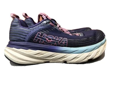 EUC Hoka One One Women's Bondi 6 Shoes Size US 7.5 D Purple Blue Running C3 - Image 1 of 4