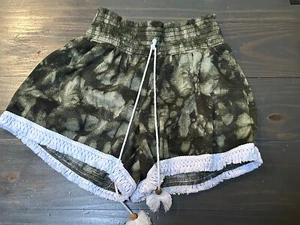 No Boundaries Shorts Junior's Size XS (1) Green Camouflage Lounge Pj Drawstring - Picture 1 of 4
