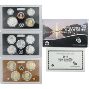 2013 Silver Proof Set U.S. Mint Original Government Packaging OGP COA - Picture 1 of 8