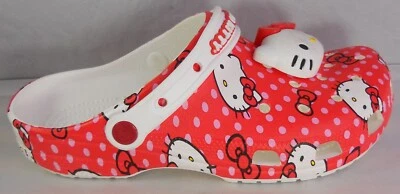 Hello Kitty x Crocs 50 aniversario Zueco rojo clásico Ltd Japón unisex para mujer talla 11 Foto 1 de 4