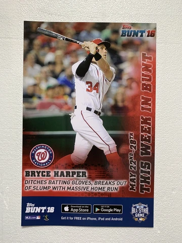 Bryce Harper Topps Bunt 16 MLB All-Star 11x17 Poster Cover