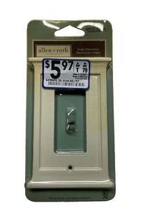 Allen + Roth Capitol White Single Decorator Wall Plate Light Switch 0325971 NOS - Picture 1 of 2