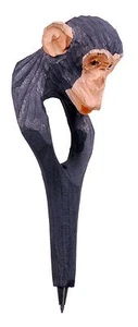 Hand Carved Wood Wooden Monkey Ring Pen Ballpoint Animal Handcrafted Made 173 - Picture 1 of 12