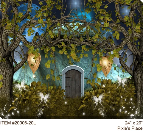 Outdoor Safe Print Art Canvas LED Lighted w Timer Pixie's Place 20006 In/Outdoor Cover