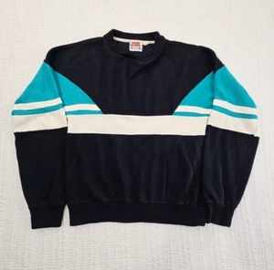 Vintage Main Event Athletic Club Sweatshirt Herren Boxy Large türkis schwarz Raglan - Bild 1 von 12