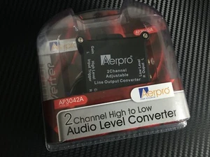 Aerpro AP3042A 2 Channel Line Level Output Converter Factory Speaker to RCA out - Picture 1 of 4