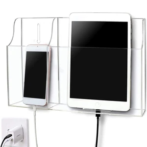 Clear Wall Tablet Holder Acrylic Wall Mounted Phone Holder for iPad, Remote C... - Picture 1 of 9