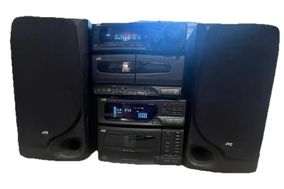 Sistema de componentes compacto JVC MX-5500 cambiador de CD sintonizador de casete control remoto y altavoces Foto 1 de 4