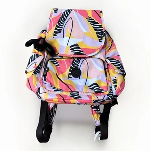 Kipling Damen City Pack bedruckter Rucksack abstrakte Blätter 129 $ Affe Neu mit Etikett - Bild 1 von 9