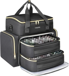 YOREPEK Extra Large Nail Polish Organizer Case Holds 96 to 100+ Bottles - Picture 1 of 9