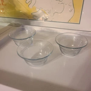 Vintage Fire King Oven Glass Sapphire Blue Philbe Flair Custard Cups Lot of 3 - Picture 1 of 3