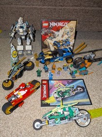 5x LEGO NINJAGO: Titan Mech 70737 71776 Race Car Incomplete minifigures Lot