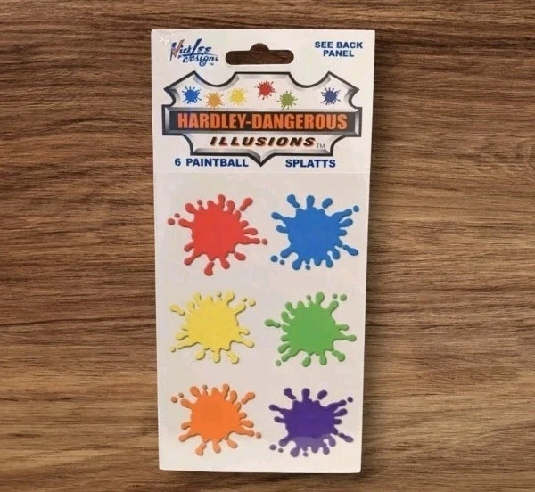 Hardley Dangerous Illusions Paint Paintball Splat Removable Stickers