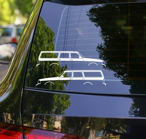 2x Car Silhouette Stickers for Volvo 240 245 Turbo Station Wagon - Bild 1 von 3