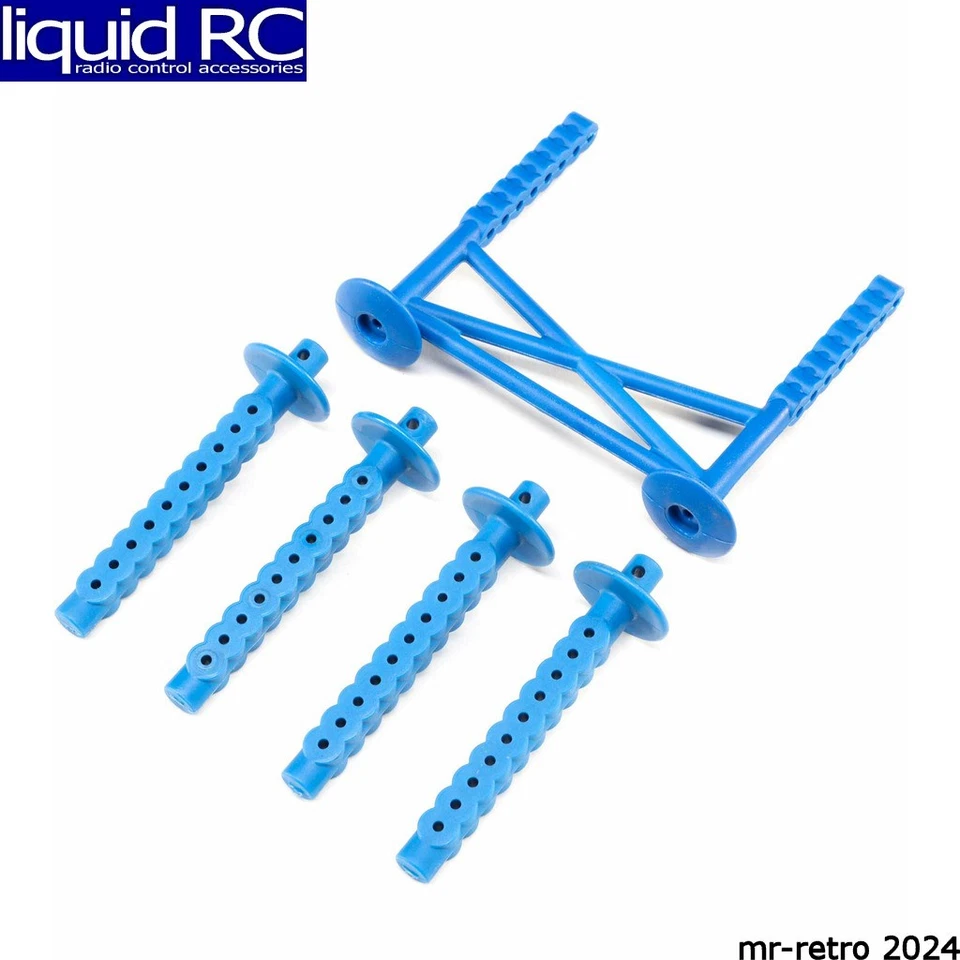 Losi 241051 Rear Body Support and Body Posts Blue: LMT - Image 1 of 1