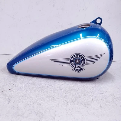Harley-Davidson 94 Softail Fat Boy tanque de combustible derecho Evo Aqua Pearl Siver 61052-92 Foto 1 de 4