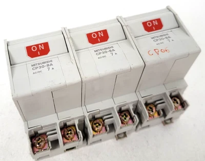 (Lote de 3) CP30-BA Mitsubishi 7 Amp Protector de Circuito 2 Polos - Opción al día siguiente Foto 1 de 4