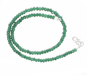 Berilio Teñido Gema 4MM Facetado Cuentas 925 Plata de Ley 30" Cuerda Collar - Imagen 1 de 14