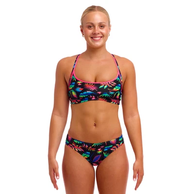 Funkita Women's Lost Leaf ECO Sports Bikini Two Piece Swimwear,  Ladies Two Piec - Bild 1 von 4