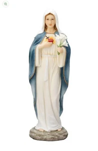 Figura Estatua Inmaculada Corazón de María 8" Pintada a Mano NUEVA Católica - Imagen 1 de 1