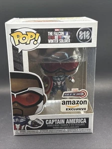 Funko Pop! Vinilo: Marvel - Capitán América - Amazon (Exclusivo) #818 - Imagen 1 de 6