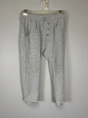 Спортивные штаны для мальчиков Zara 3/4 серые эластичные на талии без половины шнурка  - Изображение 1 из 4