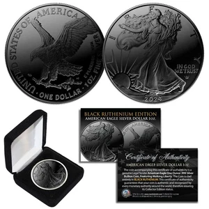 2024 BLACK RUTHENIUM 1 Troy Oz 999 Silver American Eagle Coin - TYPE 2 - Picture 1 of 1