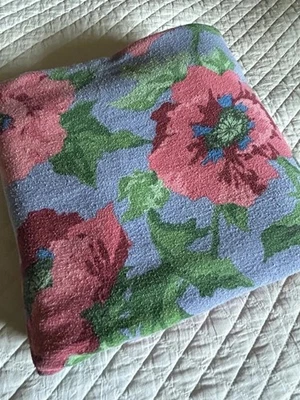 Funda nórdica de franela floral Dormisette azul rosas algodón Alemania F/Q ¡GUAU! Foto 1 de 4