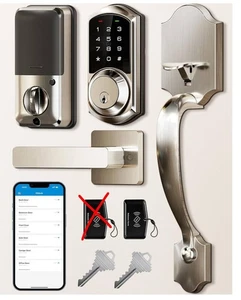 Fingerprint Smart Locks für Haustür mit Griffset, App Steuerung, Keyless 1 Karte! - Bild 1 von 12