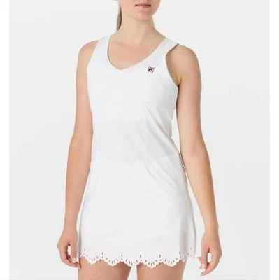 Fila dress Lasercut Women's tennis dress + shorts WHITE  sz Large  NEW  golf - Image 1 of 4
