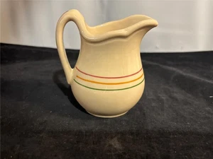 Vintage Buffalo China Cafe Rio Creamer Red Orange Green Striped 1959 S-9 - Picture 1 of 1