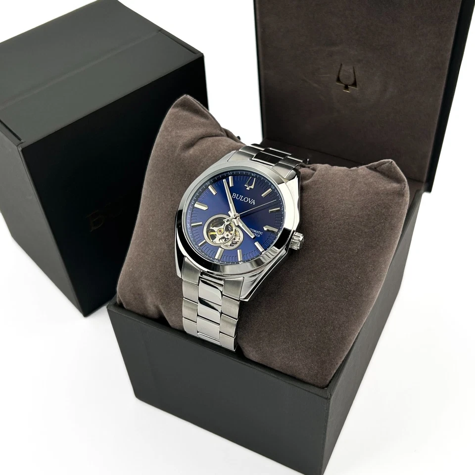 Bulova Men's Surveyor Classic Automatic Silver Stainless Steel Watch 42MM 96A275