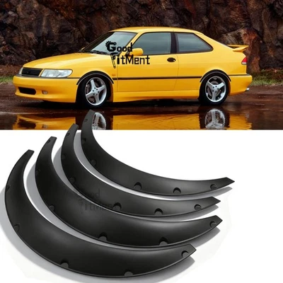 For Saab 9-3 900 9000 4x 4.5" Car Fender Flares Extra Wide Body Wheel Arches Kit Foto 1 de 4