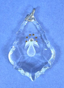 Clear Crystal Pendalogue w/ Angel Suncatcher Drop Ornament 2.5" - Picture 1 of 11
