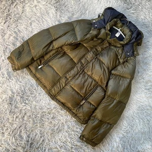 Chaqueta de plumón Margaret Howell MHL caqui con capucha para hombre 90 % plumón usada -de Japón - Imagen 1 de 10