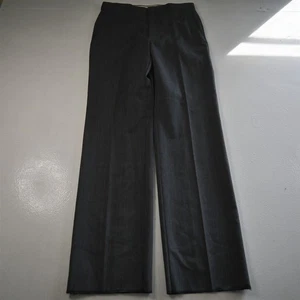 NUEVO De Colección Hecho en EE. UU. 32x36 Gris Rayas Lana Frente Plano Bootcut Hombres Pantalones - Imagen 1 de 9