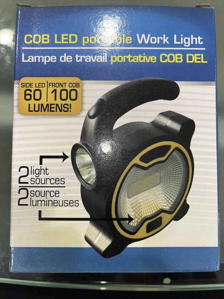 COB Style LED Portable Flashlight with handle - 2 Light Sources!   NEW - Image 1 of 1