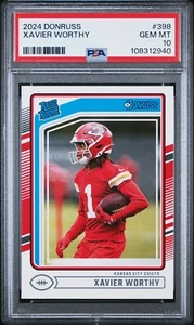2024 Panini Donruss Xavier Worthy Rookie #398 PSA 10 🔥 - Picture 1 of 2